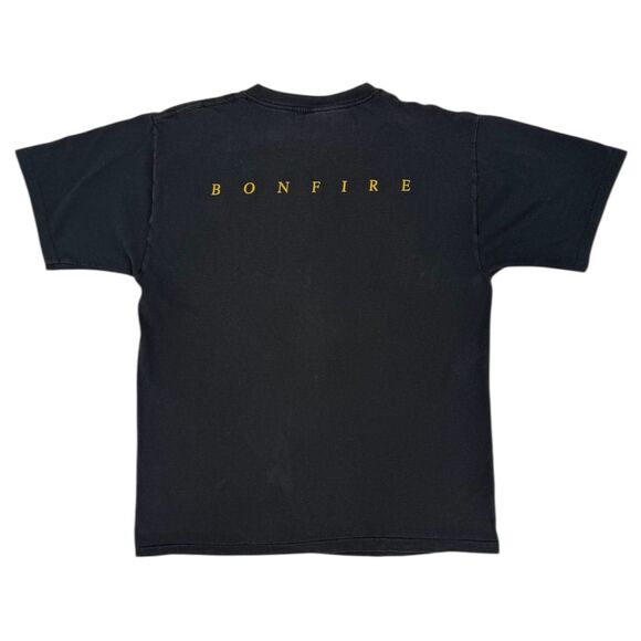 Vintage 2001 AC/DC Bonfire Promo Single Stitch Band T-Shirt Black Large USA - Picture 2 of 15